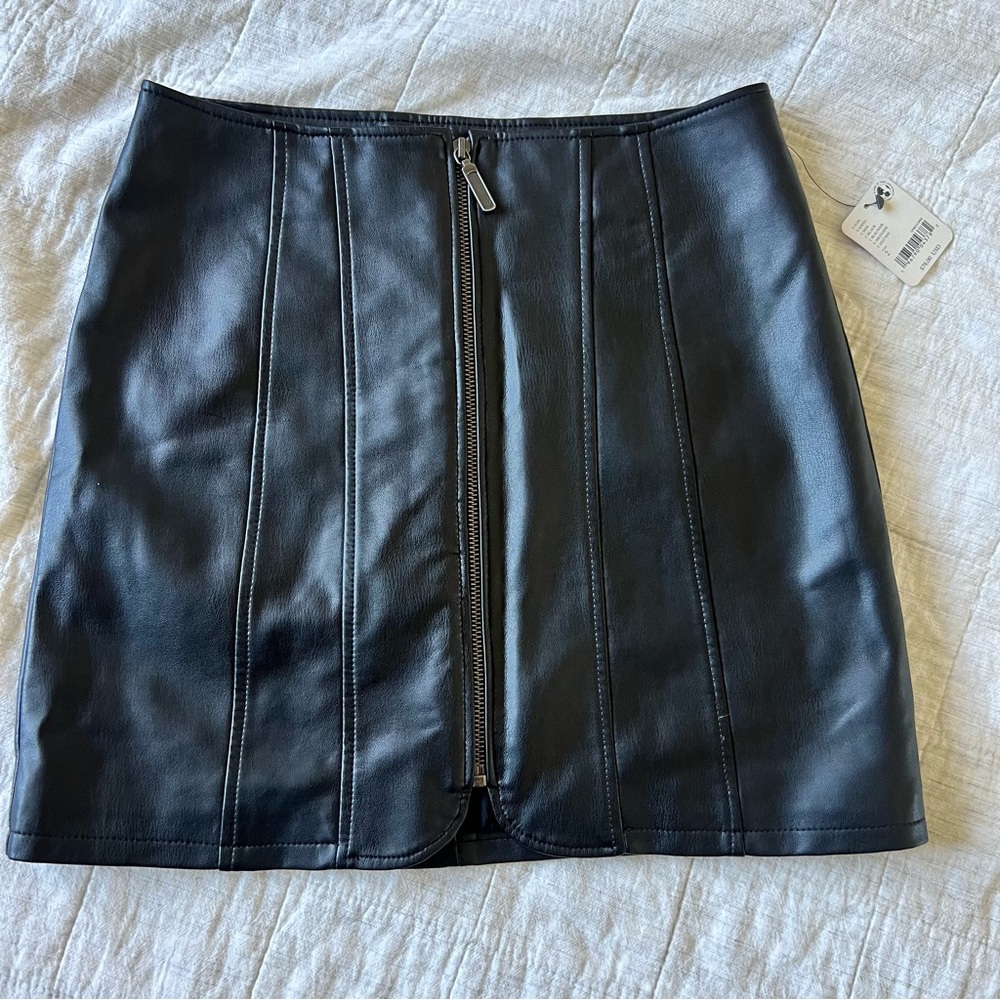 Free People Black Mini Skirt